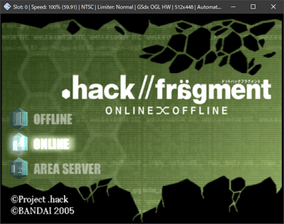 .hack//fragment をオンラインプレイする